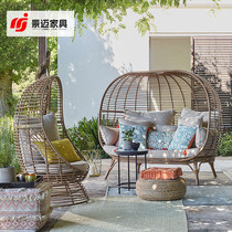 Outdoor furniture Fuji chair three pieces of bird nest floor chair balcony backed lazy sofa courtyard cocktails tea couple combination