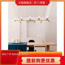Long bar restaurant lamp modern simple chandelier 2021 New Italian designer Crown table chandelier
