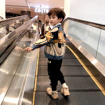 Childrens clothing boys sweater spring and autumn 2021 new foreign baby cardigan coat childrens spring and autumn Korean version of the tide