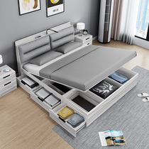 The Nordic high pressure over the box chu wu chuang 1 8 meters multifunctional small storage bed modern minimalist 1 5m double bed