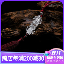 Vajra natural Brazilian white crystal five-strand Vajra Vajra Vajra pendant bag trailer hanging