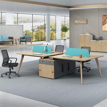 Office office desk and chair combination staff table staff desk desk 4 people simple modern double computer desk