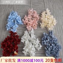 Simulation of single branch triangle rose encryption Cherry Blossom Snow wedding ceiling flower wedding hall ceiling decoration flower stock