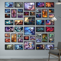 League of Legends Internet cafe decoration hanging painting LOL poster Internet cafe E-sports hotel bedroom dormitory KAD photo wall mural