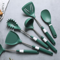 Food grade silicone kitchenware set Full set of household non-stick pan special spatula does not hurt the pot cooking shovel soup colander