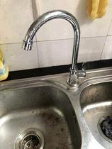 Kitchen tap hot and cold 304 stainless steel washing basin sink dishwashing pool rotatable single-hole single cold tap