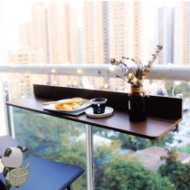 Creative foldable bar table household small apartment hanging balcony bar solid wood window balcony hanging table