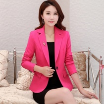 小西装女外套2018春装新款韩版修身休闲小西服短款大码女装上衣潮