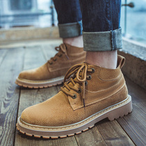 Tide brand Martin boots mens 2021 spring and autumn new British style mid-help tooling boots mens desert boots high-top short boots