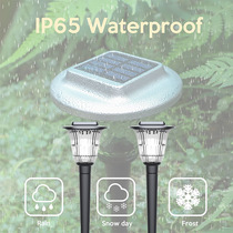 6pcs Outdoor waterproto solar lawn lamp glass ground plag la