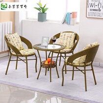 One table two chairs rattan chair balcony three-piece simple coffee table table and chair rattan balcony leisure two chairs