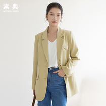 Suit jacket womens 2022 new spring and autumn small man casual high-end fashion temperament design sense suit top