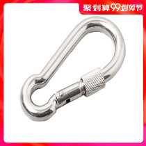 2019 authentic 316 stainless steel with lock spring buckle gourd rock climbing mountaineering chain connection buckle quick hook