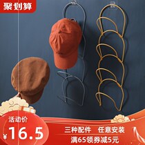 Hanging storage hat artifact in the closet door after adhesive hook hanger scarf racks dormitory bag hat rack