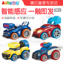 Aobi childrens electric induction off-road police car sports car sound and light racing 2-3-5-6 year old boy toy car 4