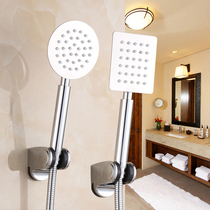 304 stainless steel handheld shower head hose ultra-thin shower square small hand shower nozzle fitting round single shower head