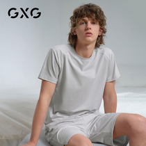 GXG men's pajamas summer thin cotton short-sleeved shorts sports leisure loose youth home suit spring