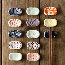 Japanese tableware chopsticks ceramic chopsticks pillow creative special shaped chopsticks rack kitchen chopsticks spoon stand spoon bracket chopsticks holder chopsticks holder