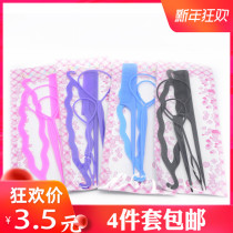 Korean hair accessories pull hair needle double hook comb hair stick hair styling tool flower bud ball head curler set