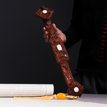 Solid wood Ruyi swing pieces Blood sandalwood Tricks Ruyi Red Wood Pendulum Pieces Living Room Decoration Handiwork Table Top Job Decoration