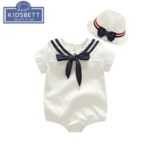 Childrens clothes baby clothes summer clothes College wind Net red baby girl jumpsuit triangle ha clothes summer Full Moon clothes thin