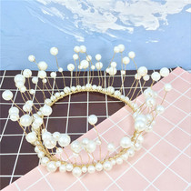 Girls Cake Topper Pearl Crown Tassel Crown Crown Cake Topper Birthday Party Dress Up Decorations