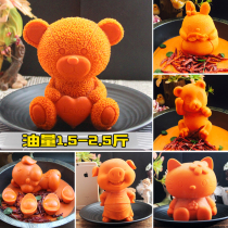 Hot pot bottom material mold red oil butter silicone mold 3D cartoon shape butter hot pot mold 1 5-2 5kg