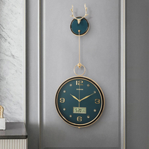 Nordic light extravagant hanging bell fashion metal small deer hanging table living room mute hanging bell modern wind minimalist about perpetual calendar