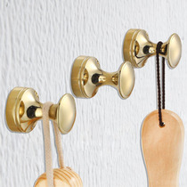 Brass hanging clothes hook wall-mounted bathroom wall Entry into the door Door Xuanguan Light Lavish Golden Towel Wardrobe Hooks Free