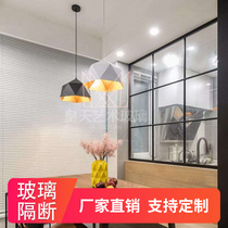 Ultra White Glass Partition Wall Xuanguan Screen Steel Corrugated Living Room Toilet Art Office Stripe Custom