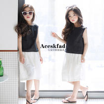 2021 summer new Korean Virgin childrens clothing cotton loose five-point pants