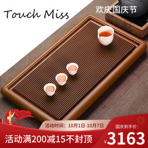 TOUCH MISS electric Wood tea tray home large drainage style simple tea table living room office guest Tea Sea