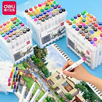 Able 70802 Double Head Mark Pen Colour Water Lottery Painted Graffiti Hand Painted Design Triangle Pen Holder Hook pen