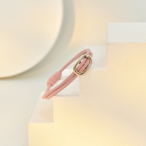 Metal head rope Korea simple personality tie hair thick rubber band hair rope head jewelry Mori female line ponytail Hairband