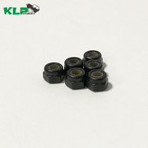  M3 Black anti-loosening bolt Nut Anti-loosening screw Nut Locking non-slip anti-retracting nylon ring screw cap One pack