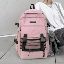 Japanese ins tooling student Gangfeng street shot shoulder bag Large capacity school bag Male and female Korean Harajuku travel backpack