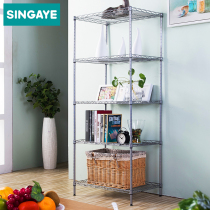 Kitchen shelf floor multi-layer storage rack household stainless steel products pot bowl rack seasoning rack storage rack shelf