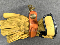 Spot bull skin brass personality retro Harley Indian BMW Vespa motorcycle glove clamp anti-loss