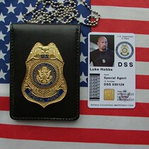 Fast and Furious 8 Johnson US Foreign Service DSS Metal Badge Multi-card Document Bag