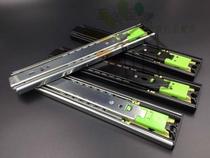 JM-4516 three-section rebound side-mounted track drawer slide-saving handle 3-Section ball track