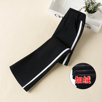 Girl Pants Winter Thickening Spring Autumn Clothing Microhorn Pants 2021 Ocean Gas CUHK Children Girls Casual Long Pants Plus Suede
