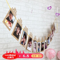  Pull the flag photo frame pull the flower 5 inch with the babys birthday decoration party decoration supplies photo printing