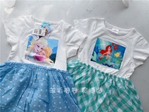 Tej Original D Summer Money Girl Dress Esha Princess Esha Princess Dresses Baby Pure Cotton Splicing Fake two sets of skirts