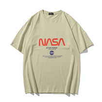 Short-sleeved T-shirt male student couple outfit body national tide half-sleeved cotton loose size China harbor wind 21 summer print