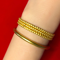  Ancient gold gold bracelet bracelet Gold bead bracelet 999 pure gold bracelet 3mm gold bead mens and womens bracelet