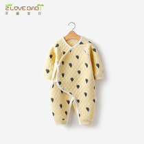 Newborn baby clothes autumn and winter thermal underwear baby jumpsuit newborn female male baby long sleeve