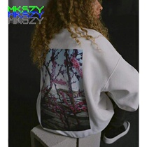 MKSZY independent ESSENTIALS Season 7 double thread plus velvet flower round neck sweater