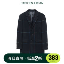 Cabin City mens winter warm mens plaid long coat