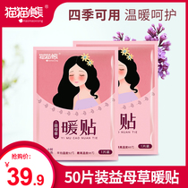 Cat and bear warm sticker baby sticker female Palace cold self-heating warm treasure waist belly sticking belly hot Post motherwort Palace warm sticker