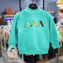 Direct Mail moimoln Korea Little Cloud 21 Winter Children Green Half Collar Sweatshirt TSG14
